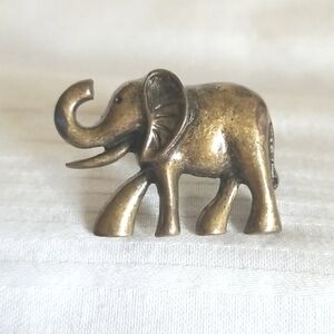 Vintage Brass Elephant Ring